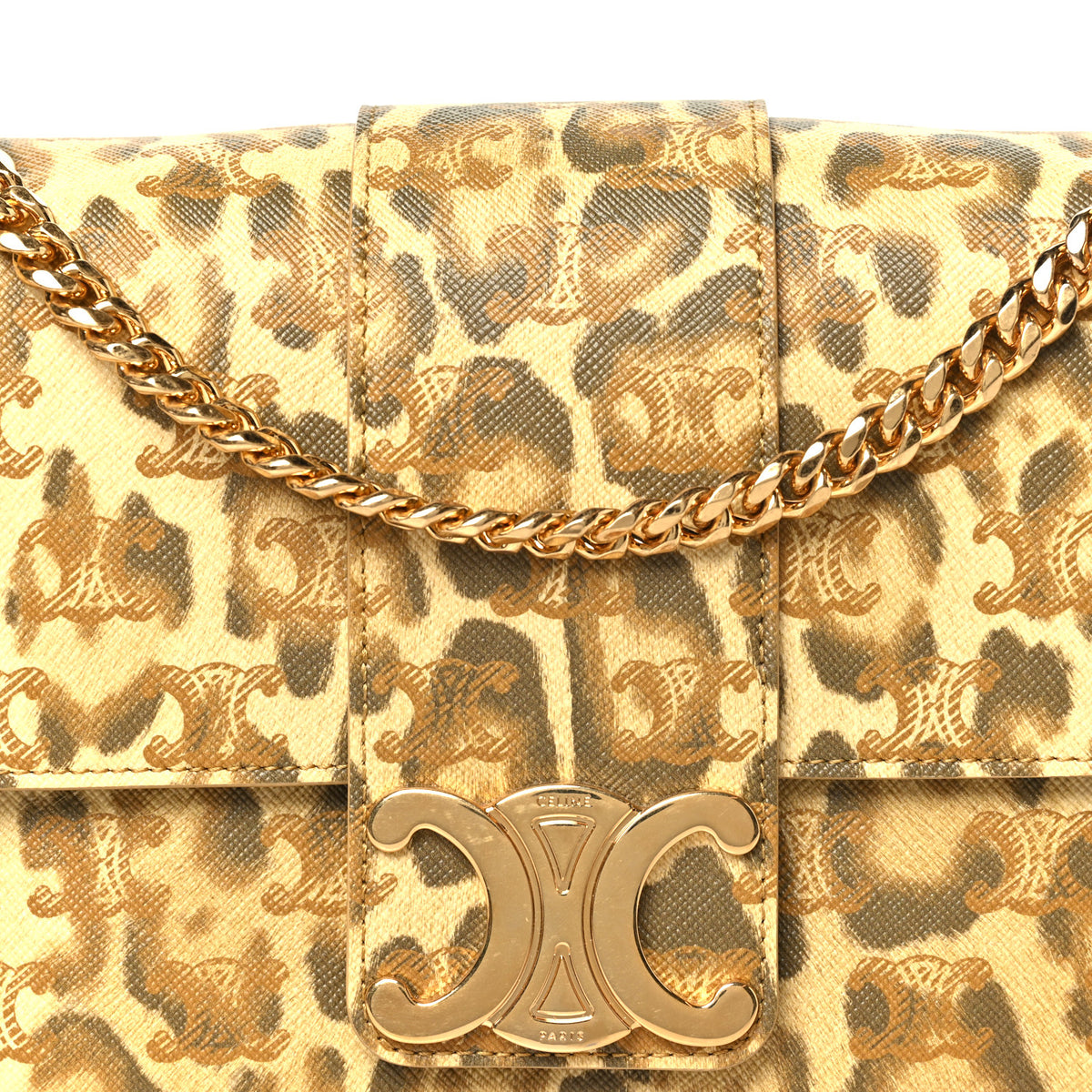 Celine Canvas Leopard Print Medium Victoire Bag 7 of 10