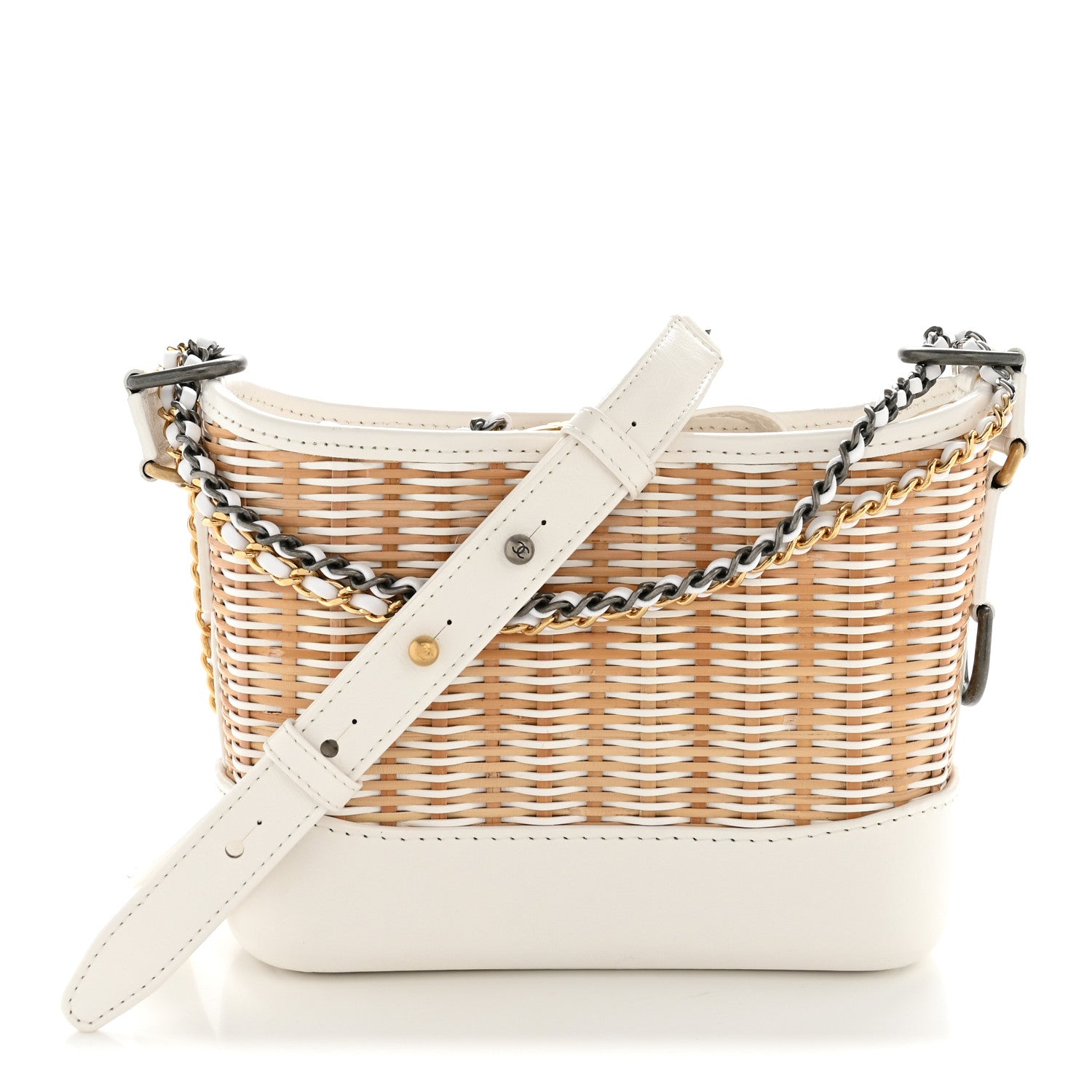 Chanel Rattan Calfskin Small Gabrielle Hobo Beige Ivory 1 of 15