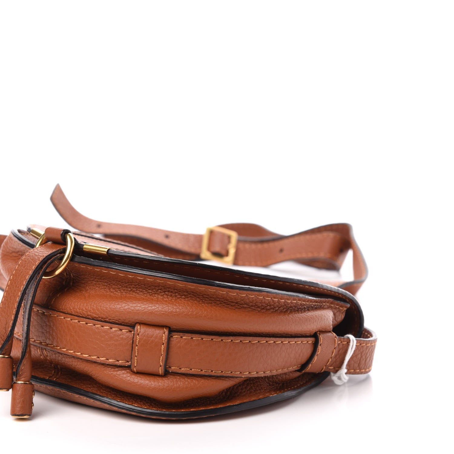 Chloe Calfskin Mini Marcie Round Crossbody Bag Tan 9 of 11