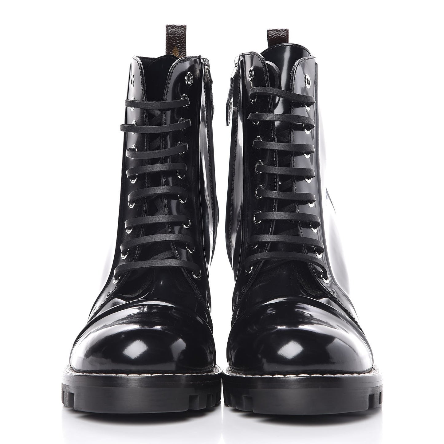 Patent Calfskin Spaceship Star Trail Ankle Boots 40 Black