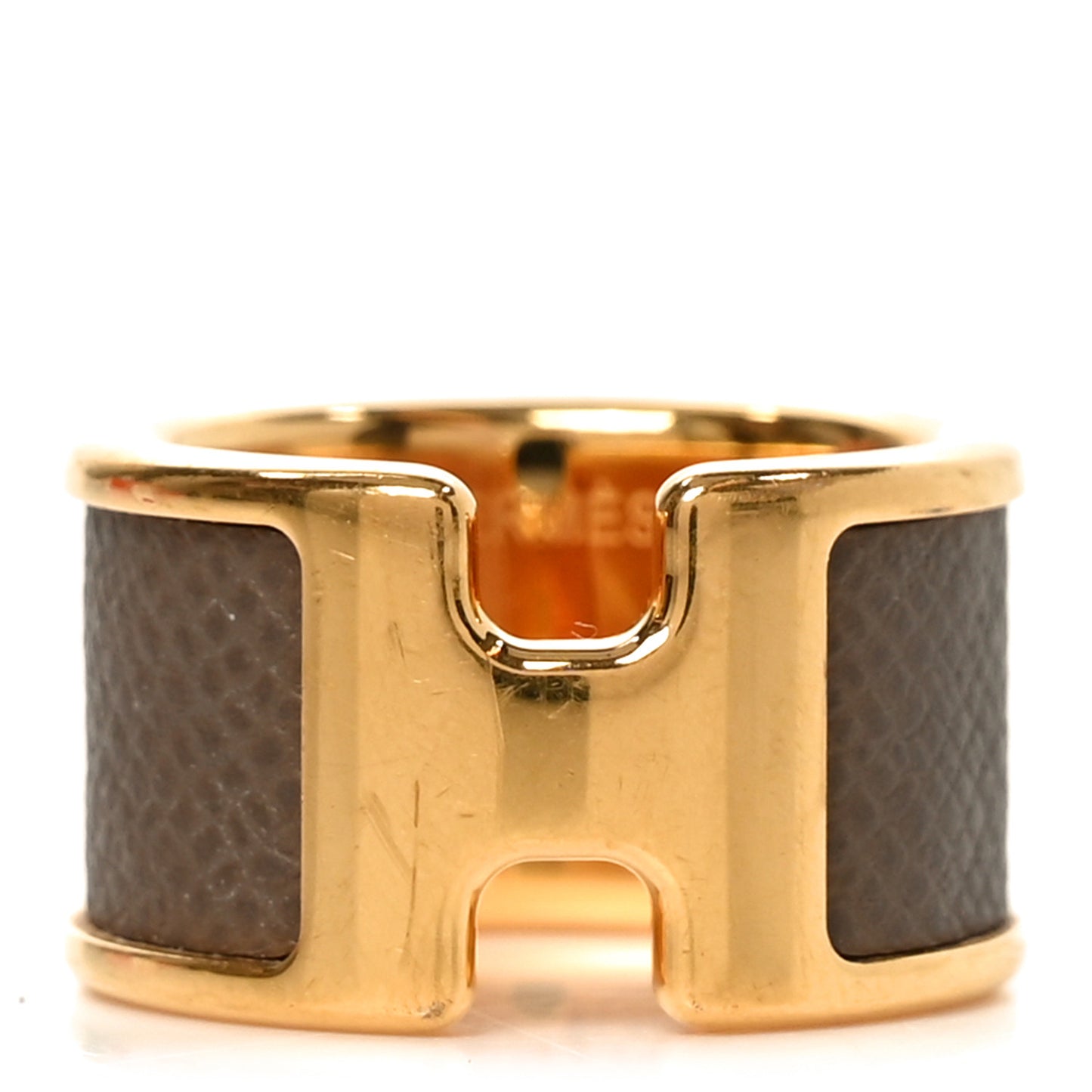 Madame Calfskin Large Olympe Ring 55 7.25 Etoupe