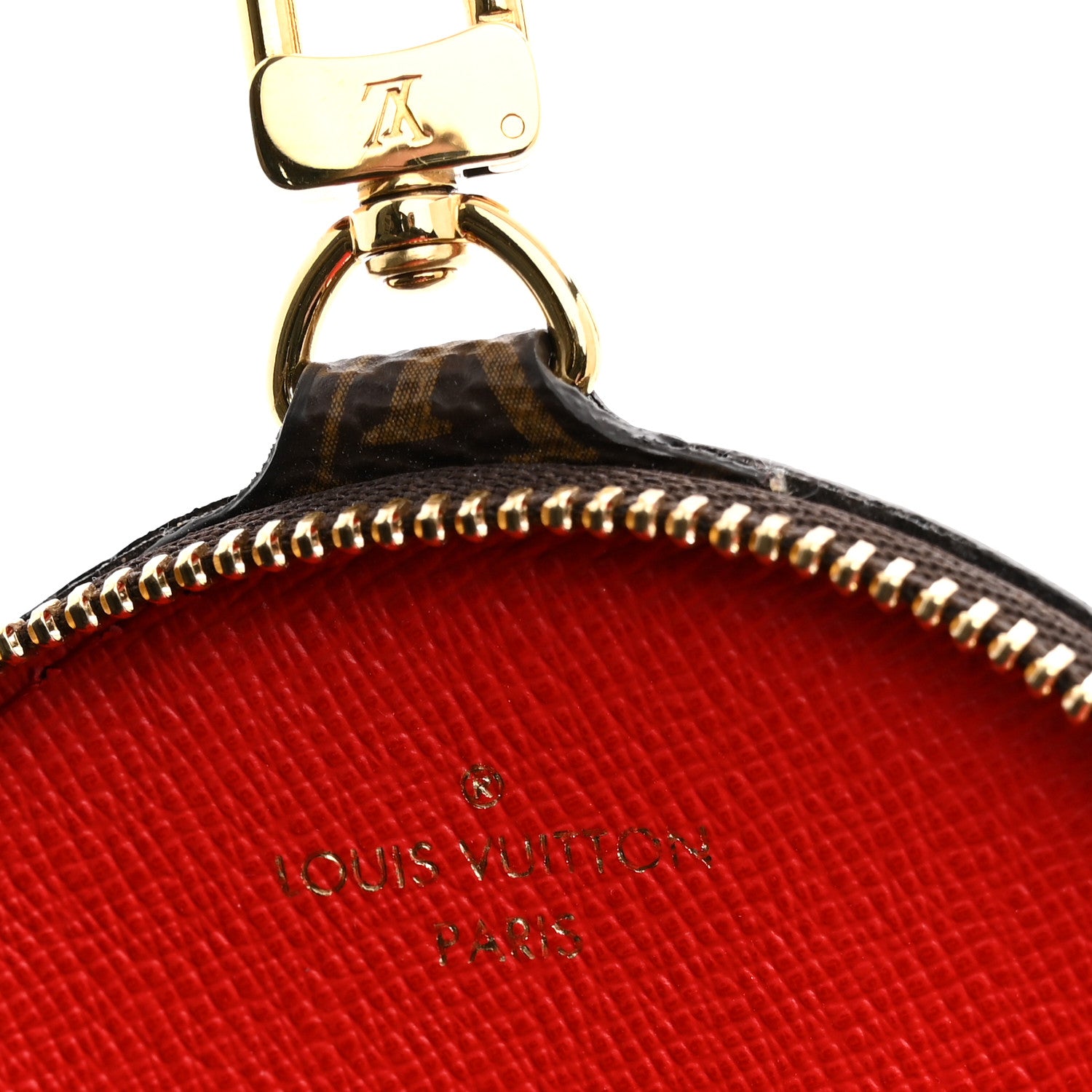Louis Vuitton Monogram Multi Pochette Accessories Round Coin Purse Rouge 4 of 4