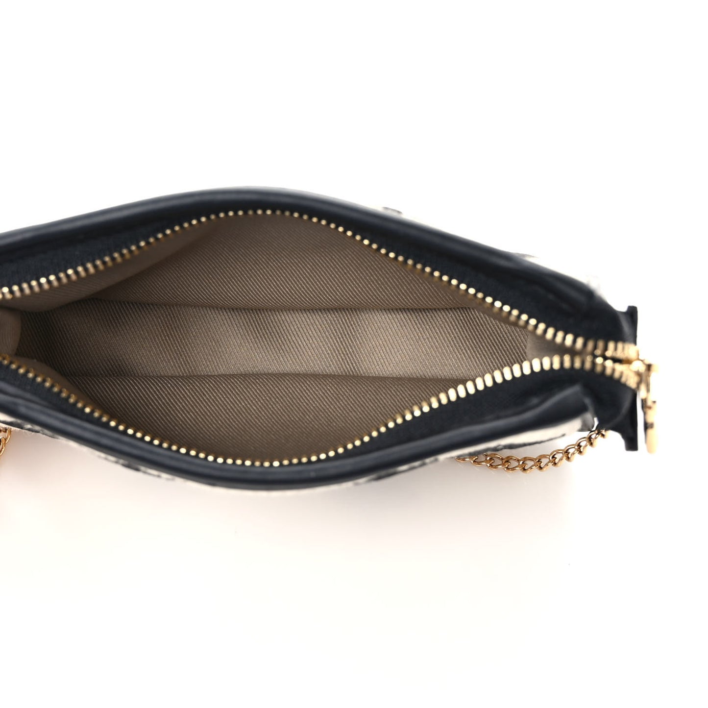 Cotton Monogram Giant Mini Pochette Accessories Beige Black