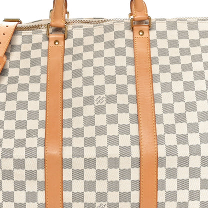 Louis Vuitton Damier Azur Keepall Bandouliere 55 8 of 10