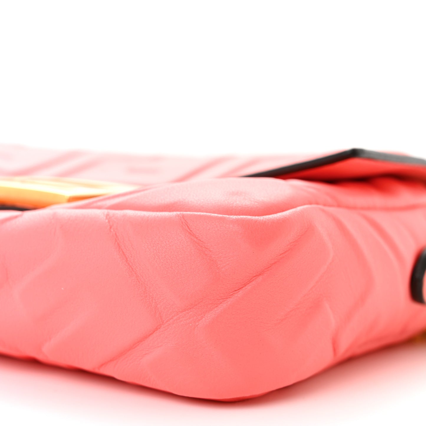 Nappa FF 1974 Embossed Mini Baguette Pink Dalia