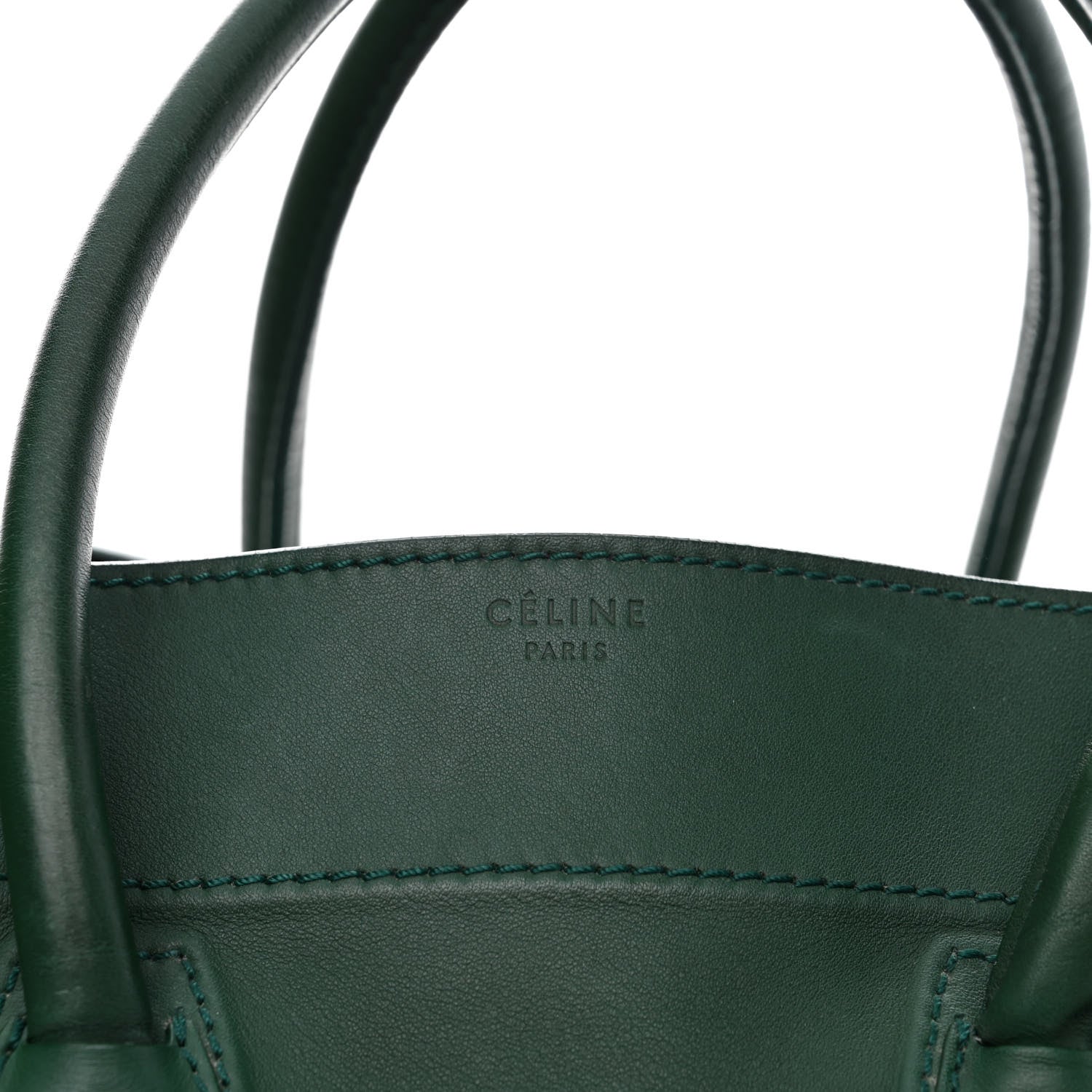 Celine Supple Calfskin Medium Phantom Luggage Emerald 6 of 20