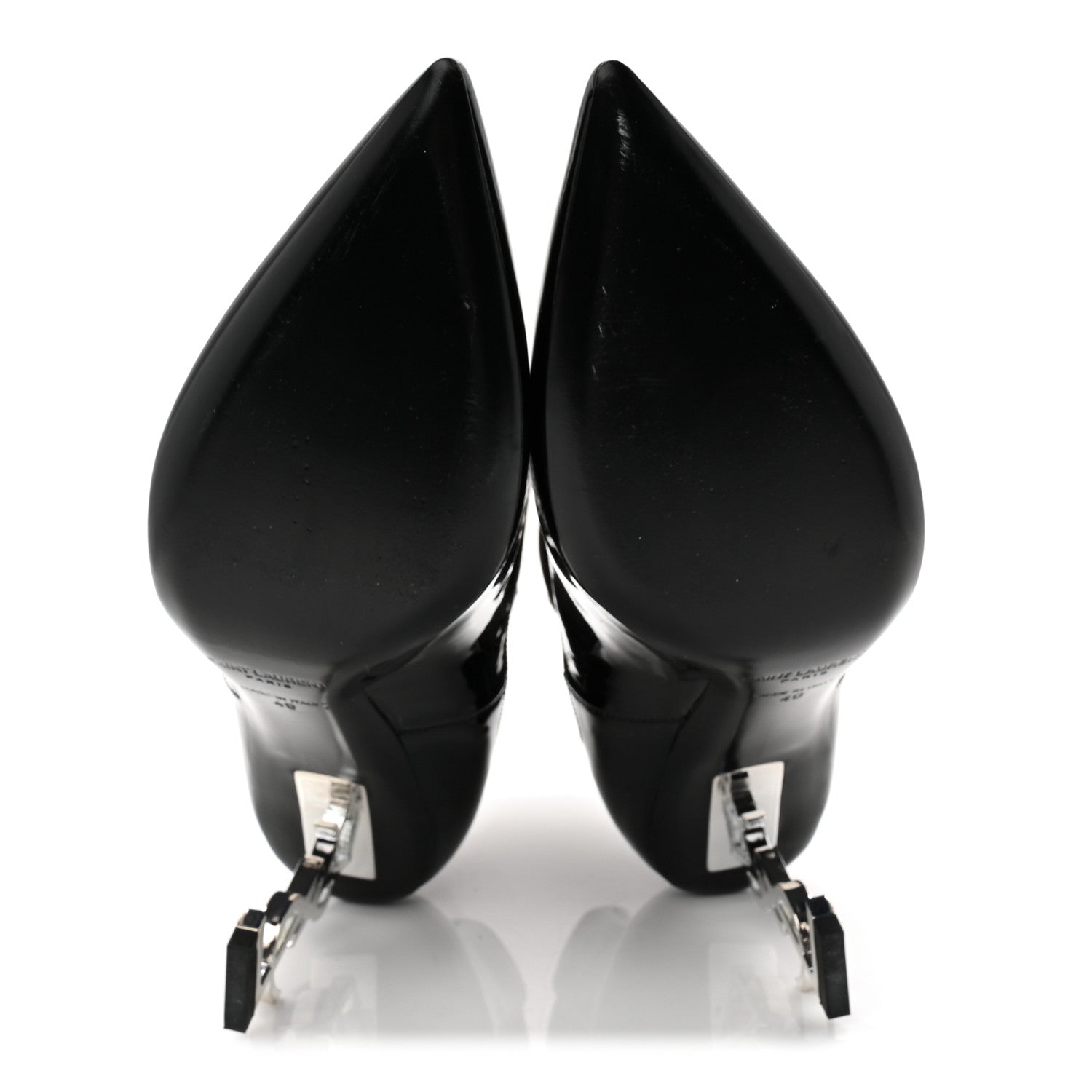 Saint Laurent Patent Opyum Ankle Booties 40 Black 6 of 11