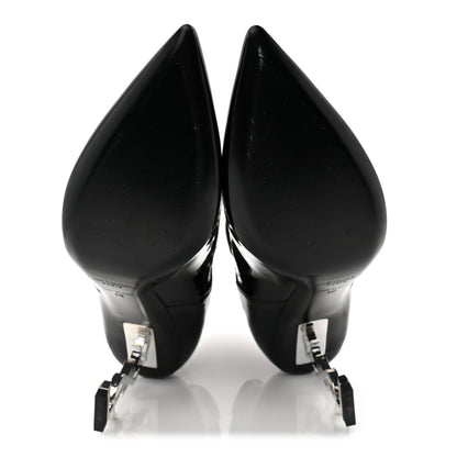 Saint Laurent Patent Opyum Ankle Booties 40 Black 6 of 11