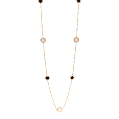 Bulgari 18K Rose Gold Black Onyx Mother of Pearl BVLGARI BVLGARI Long Station Necklace 1 of 4