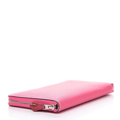 Hermes Epsom Silk'in Wallet Rose Tyrien 4 of 8
