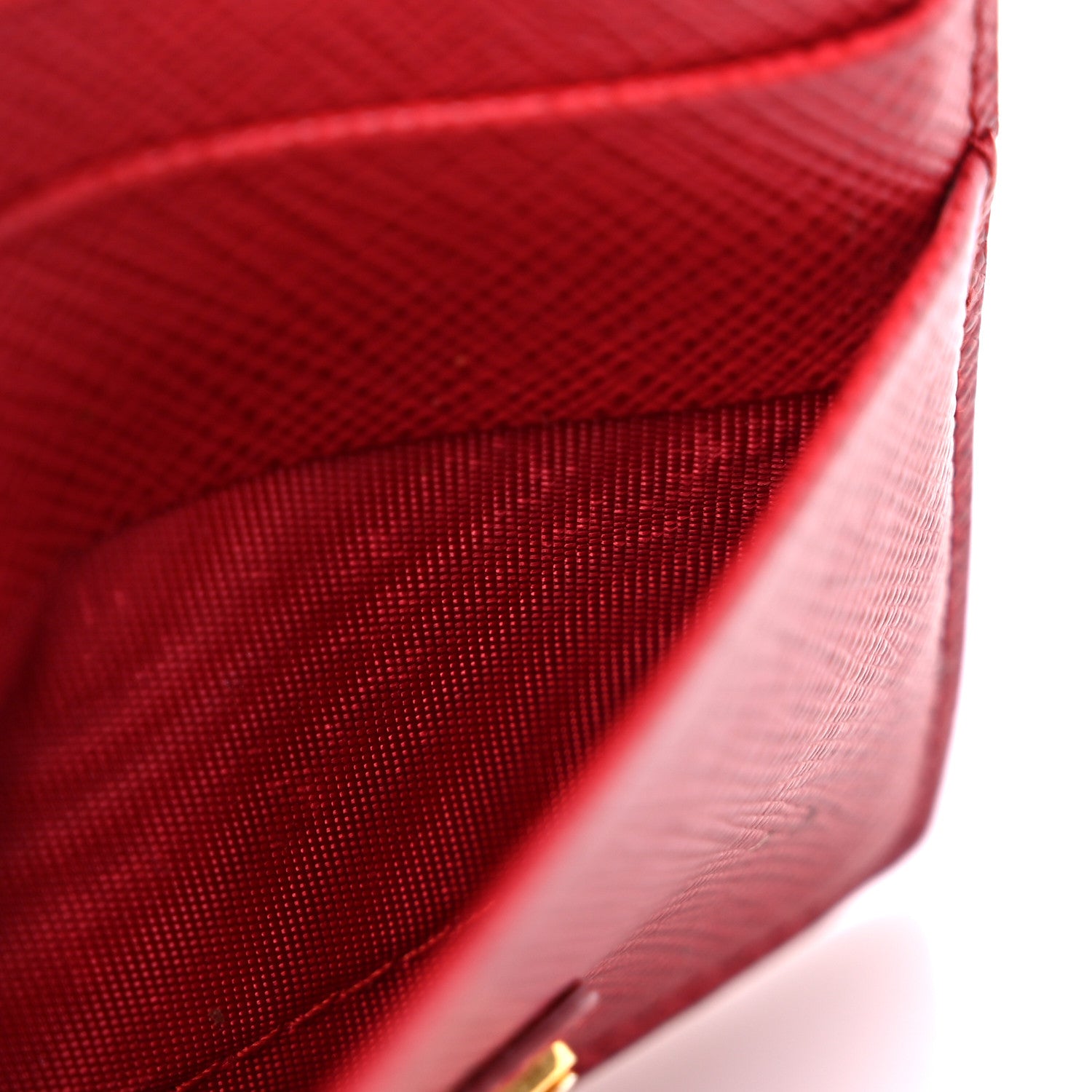 Prada Saffiano Triangle Card Holder Fuoco 9 of 11
