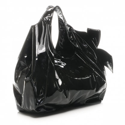 Valentino Garavani Patent Lacca Large Nuage Bow Hobo Black 4 of 8