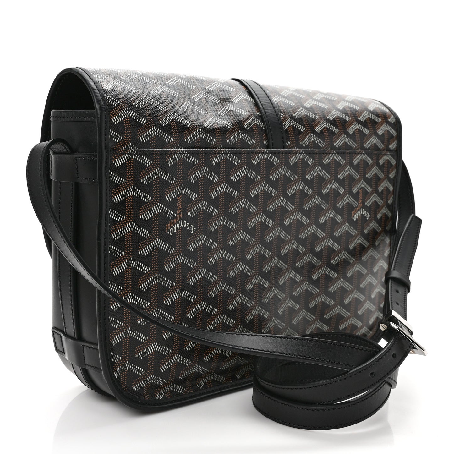 Goyardine Belvedere II MM Messenger Bag Black