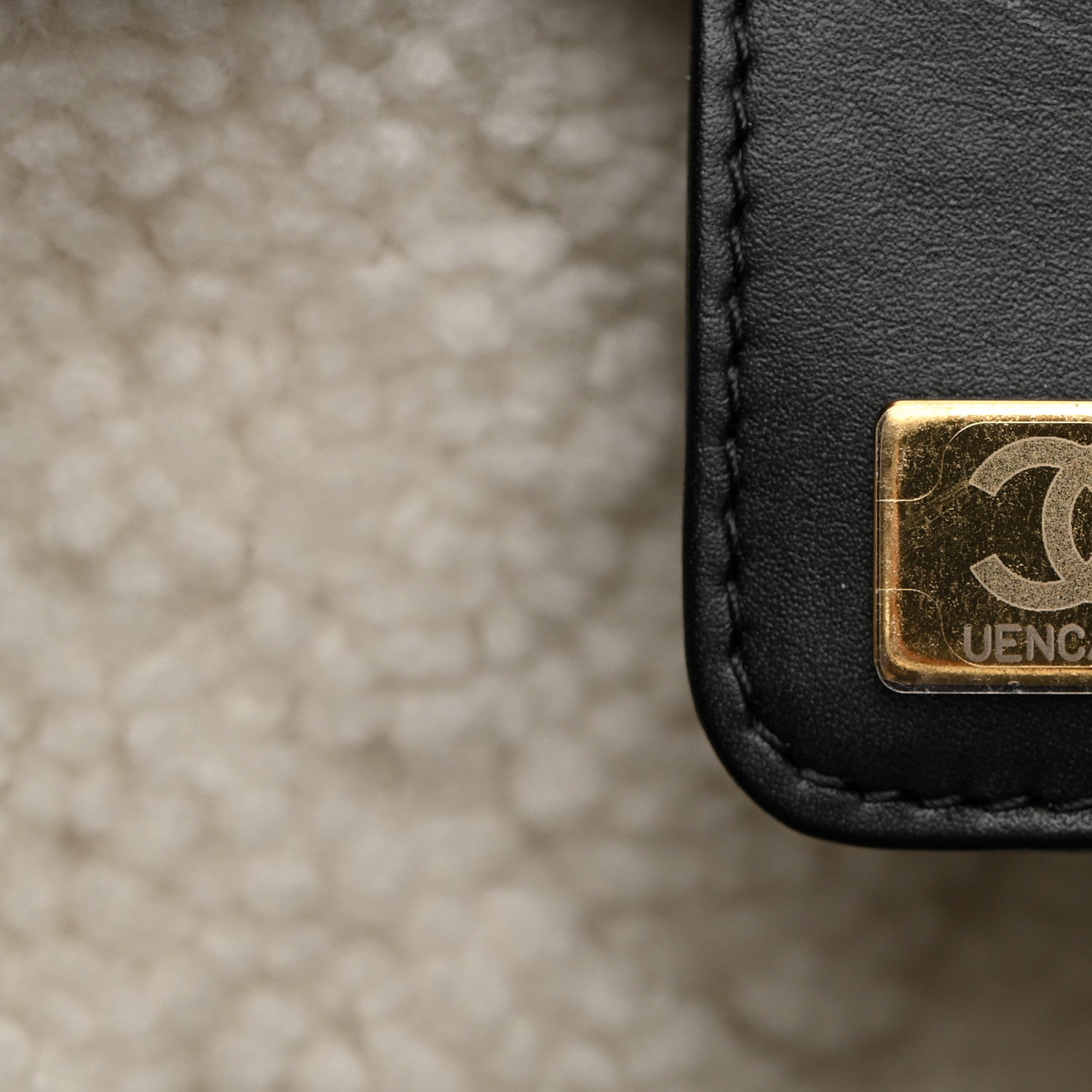 Chanel Crumpled Sheepskin Shearling Quilted Small Chanel 25 Handbag Black White 7 of 10
