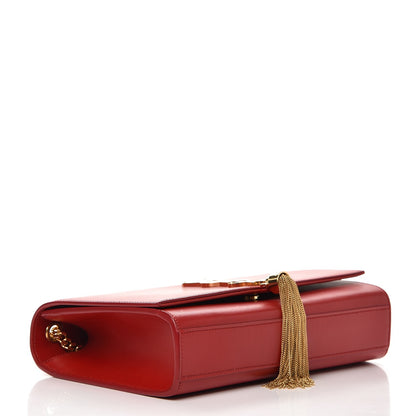 Saint Laurent Smooth Calfskin Medium Classic Monogram Kate Tassel Satchel Lipstick Red 4 of 8
