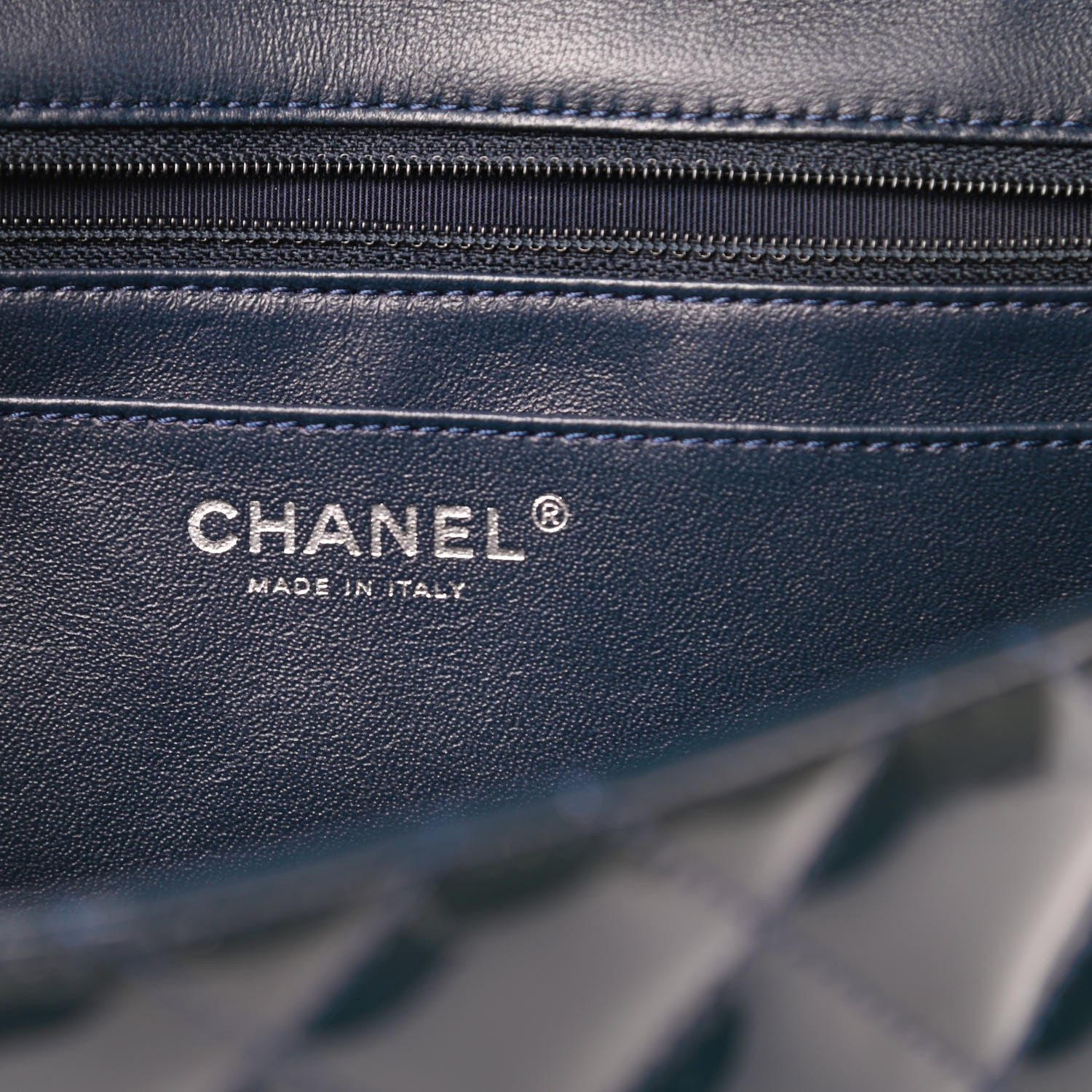 Chanel Patent Quilted Jumbo Single Flap Navy 7 of 13