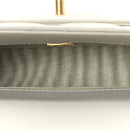Chanel Calfskin Caviar Quilted Square Chain Flap Grey 5 of 11