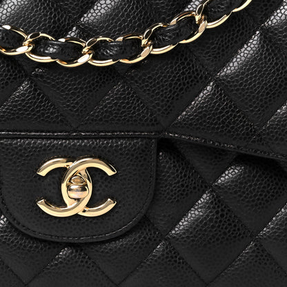 Chanel Caviar Quilted Jumbo Double Flap Black 9 of 12