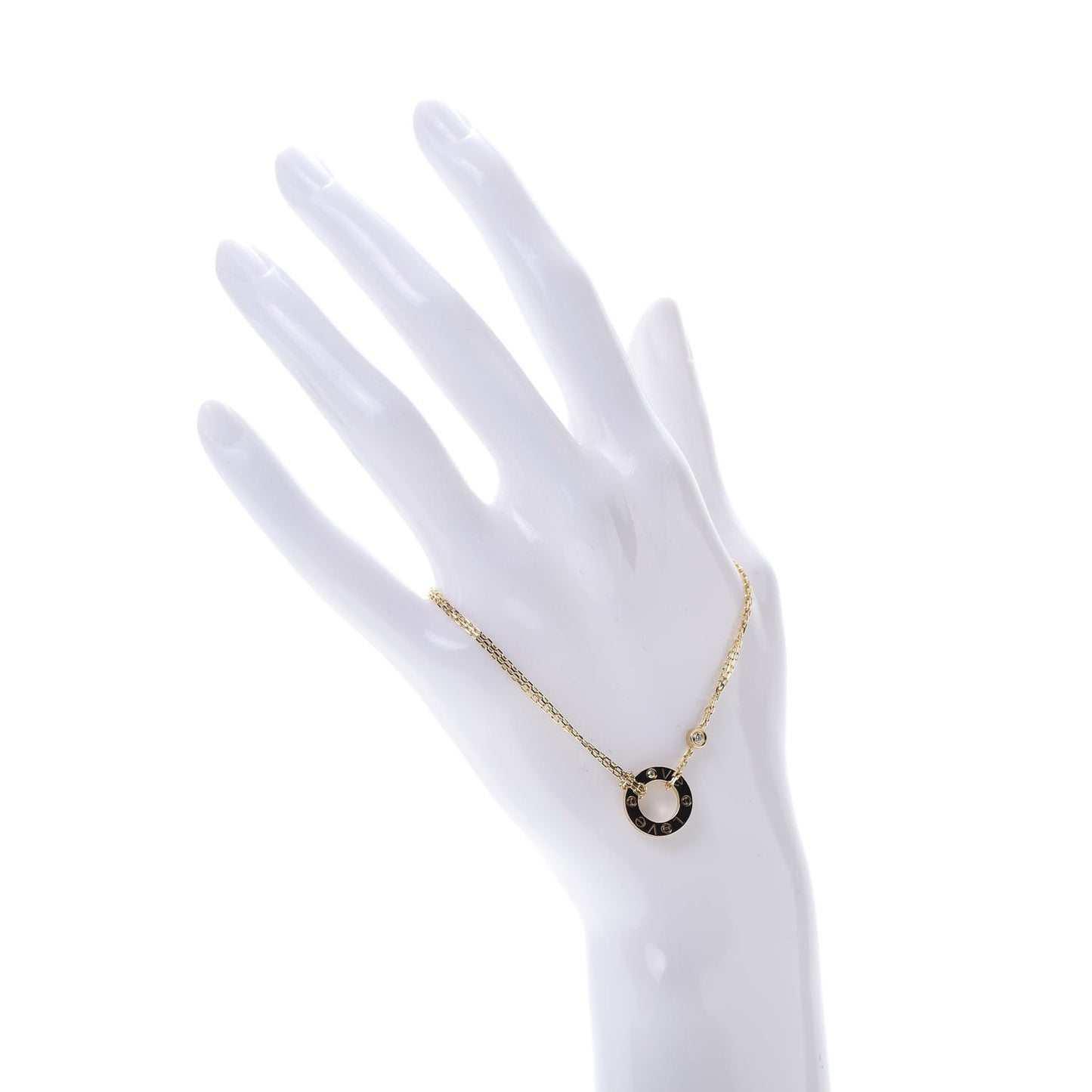 18K Yellow Gold Diamond LOVE Bracelet