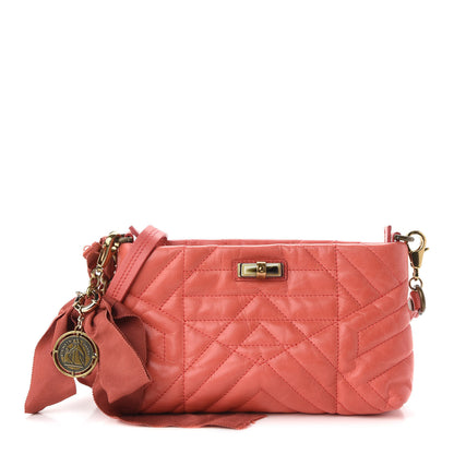 Lanvin Lambskin Quilted Small Happy Shoulder Bag Pink 1 of 10