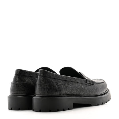 Hermes Buffalo Mens Klement Loafers 44.5 Black 4 of 8