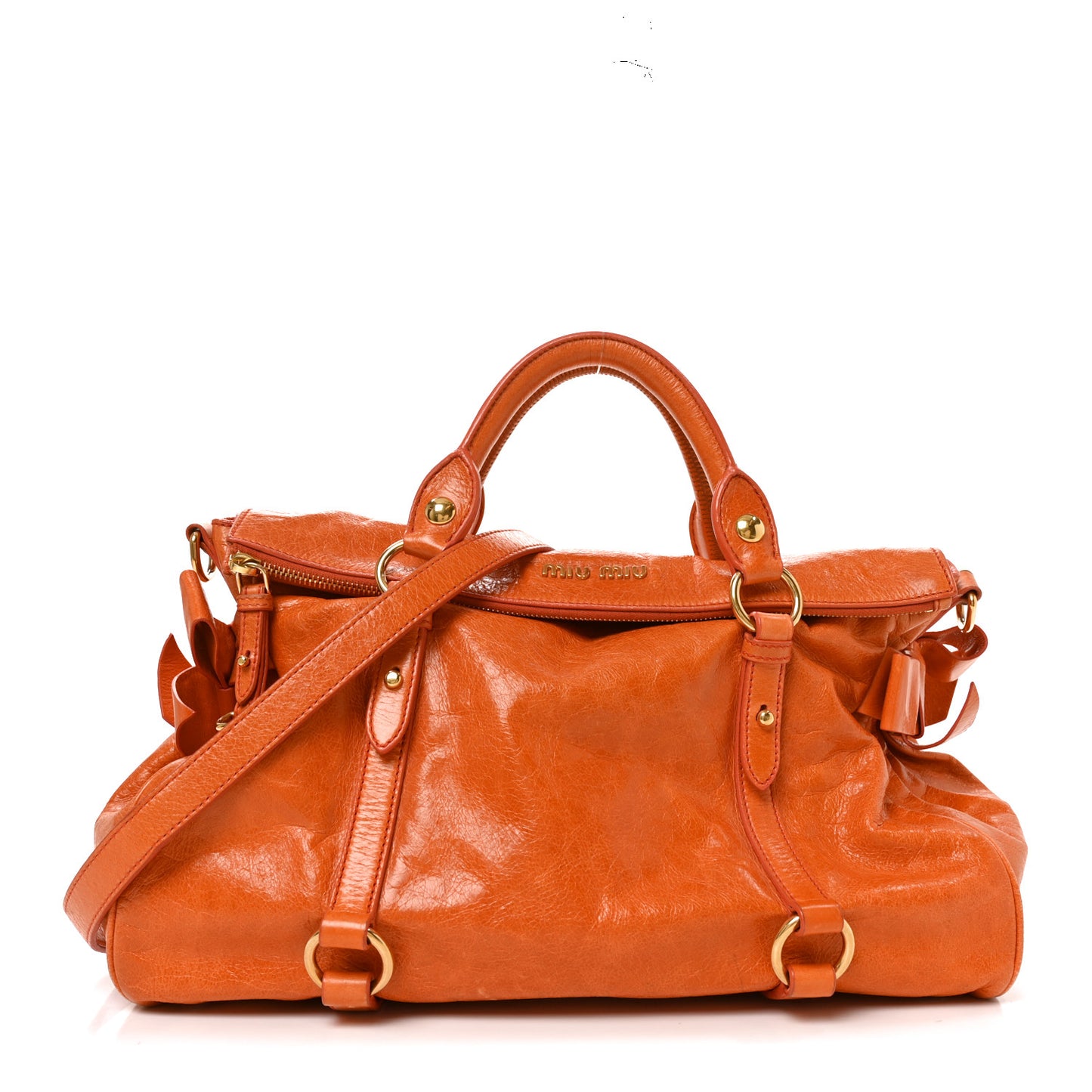Vitello Lux Medium Bow Bag Amarena