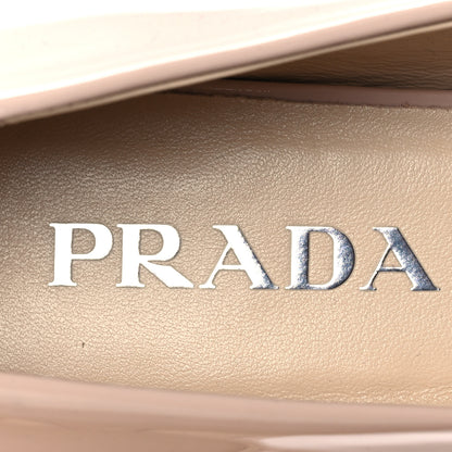 Prada Patent Triangle Ballerina Flats 37.5 Cipria 9 of 11