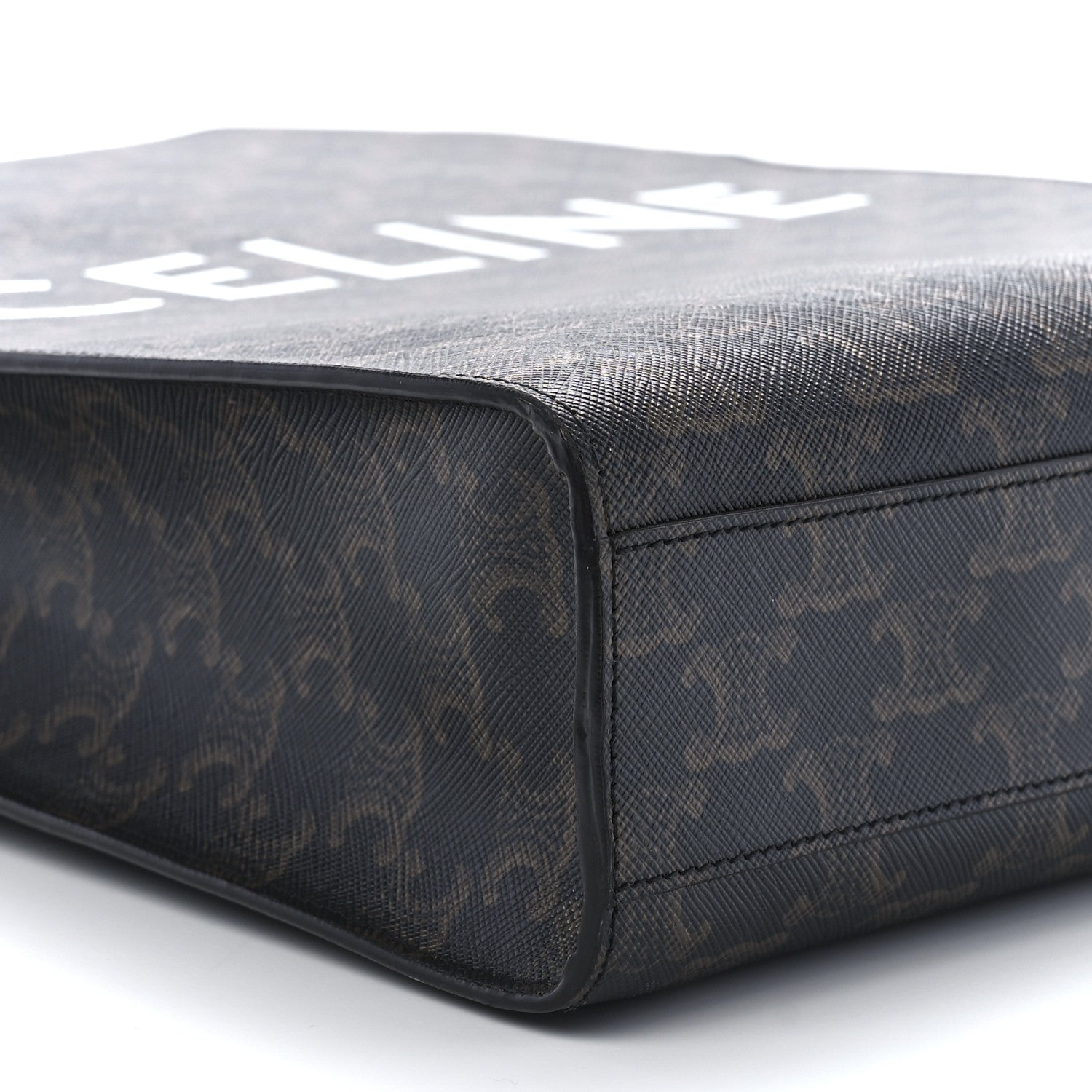 Celine Triomphe Canvas Calfskin Small Vertical Cabas Tan 10 of 11