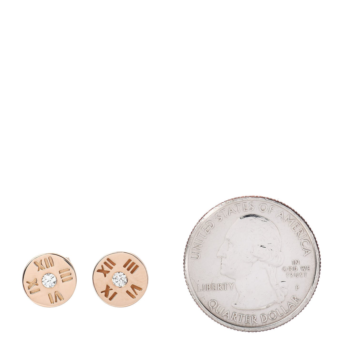 18K Rose Gold Diamond Mini Atlas Earrings