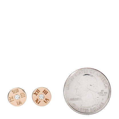 Tiffany 18K Rose Gold Diamond Mini Atlas Earrings 2 of 4