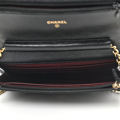 Chanel Caviar Quilted Wallet On Chain WOC Black 6 of 13