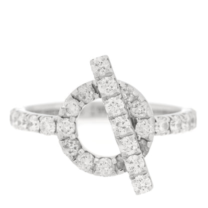 Hermes 18K White Gold Diamond Finesse Ring 51 5.75 1 of 6