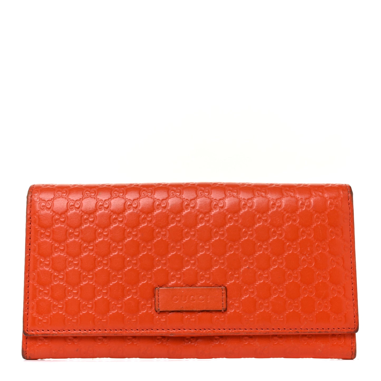 Soft Microguccissima Continental Wallet Sun Orange
