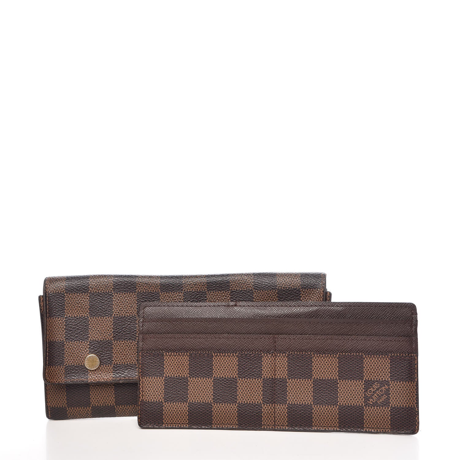 Louis Vuitton Damier Ebene Portefeuille Long Modulable Wallet 3 of 9
