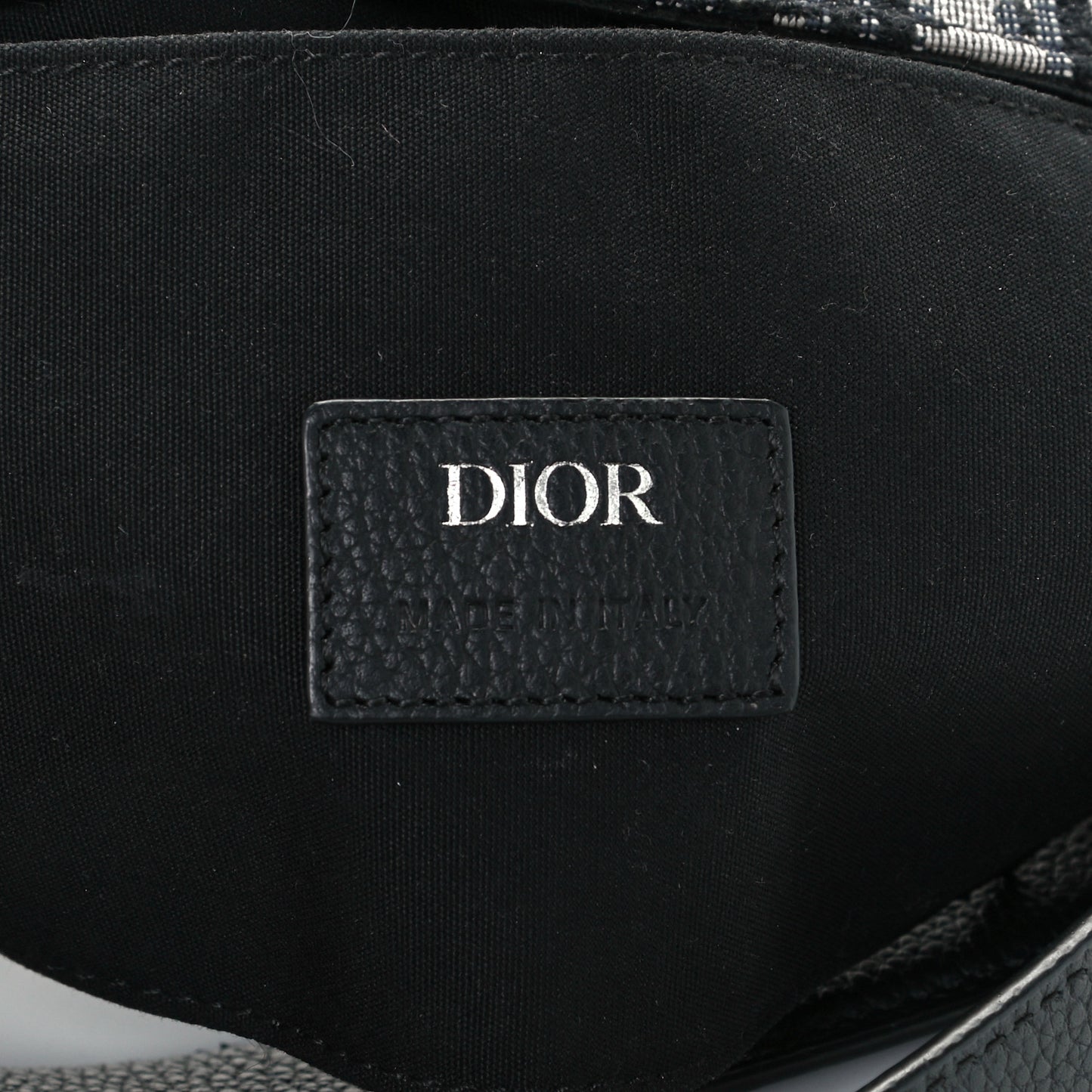 Oblique Mini Soft Saddle Bag Beige Black