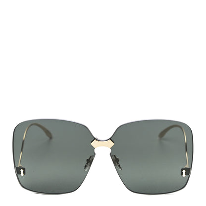 Gucci Metal Rimless Sunglasses GG0352S Gold 4 of 8