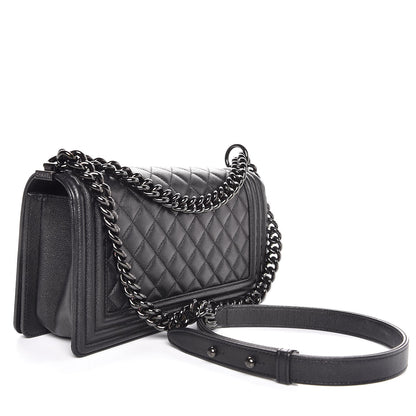 Chanel Caviar Quilted Medium Boy Flap So Black 3 of 8