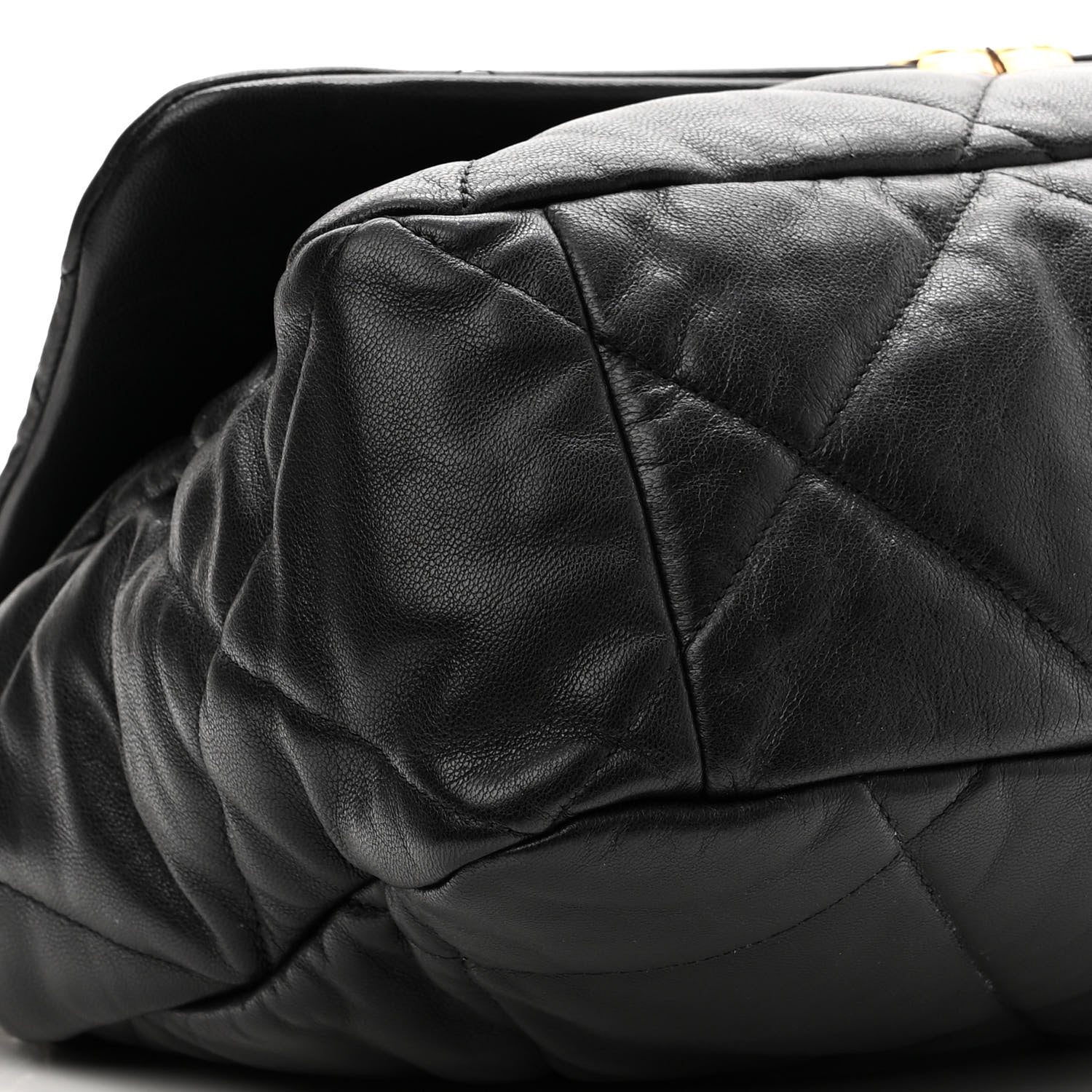 Chanel Lambskin Quilted Maxi Chanel 19 Flap Black 9 of 10