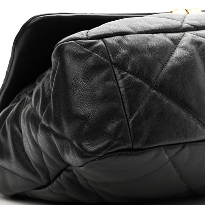 Chanel Lambskin Quilted Maxi Chanel 19 Flap Black 9 of 10