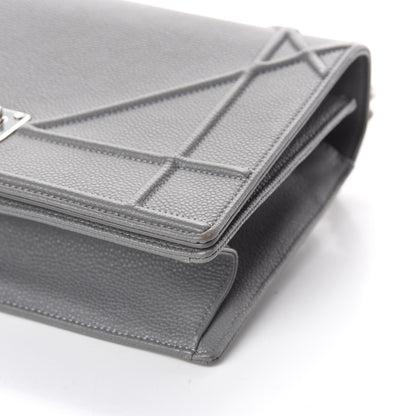Christian Dior Grained Calfskin Medium Diorama Flap Bag Gris 9 of 9