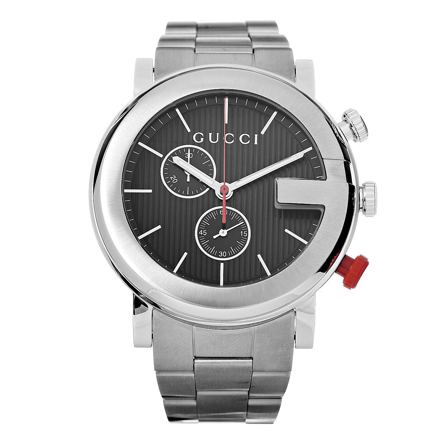 Gucci Stainless Steel 44mm G-Chrono Quartz Watch Black 1 of 7