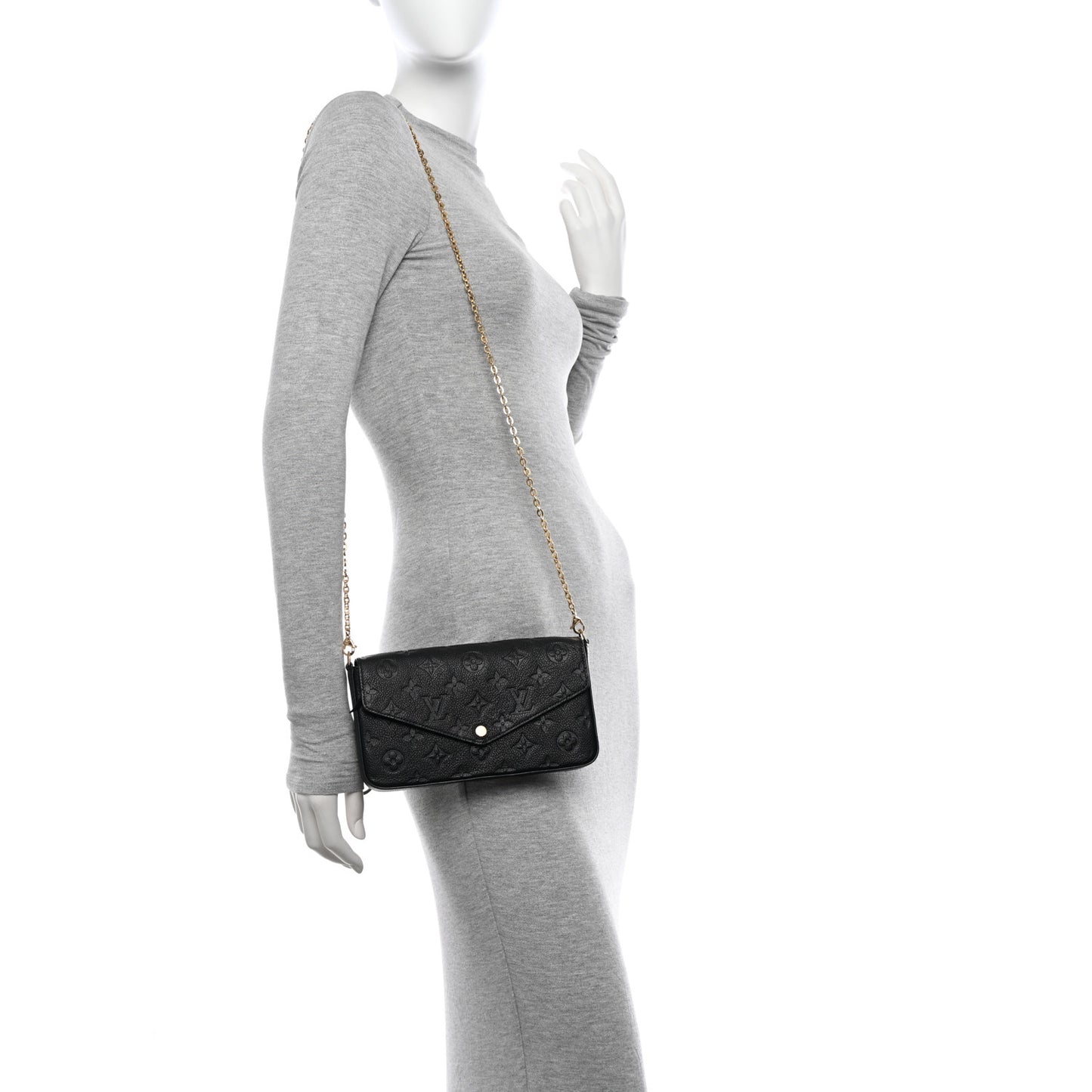 Empreinte Pochette Felicie Chain Wallet Black