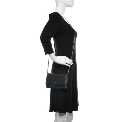 Chanel Caviar Quilted Wallet On Chain WOC Black 2 of 11