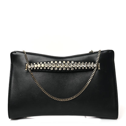 Jimmy Choo Nappa Crystal Venus Clutch with Chain Black 1 of 9