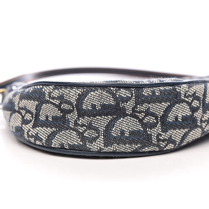 Christian Dior Monogram Mini Saddle Pochette Navy 8 of 10