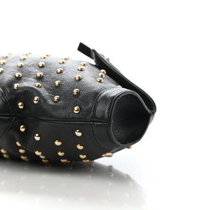 Alexander McQueen Calfskin Studded De Manta Clutch Black 9 of 9
