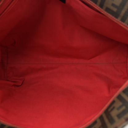 Fendi Zucca Spalmati Perforated Medium Roll Tote Tobacco 5 of 14