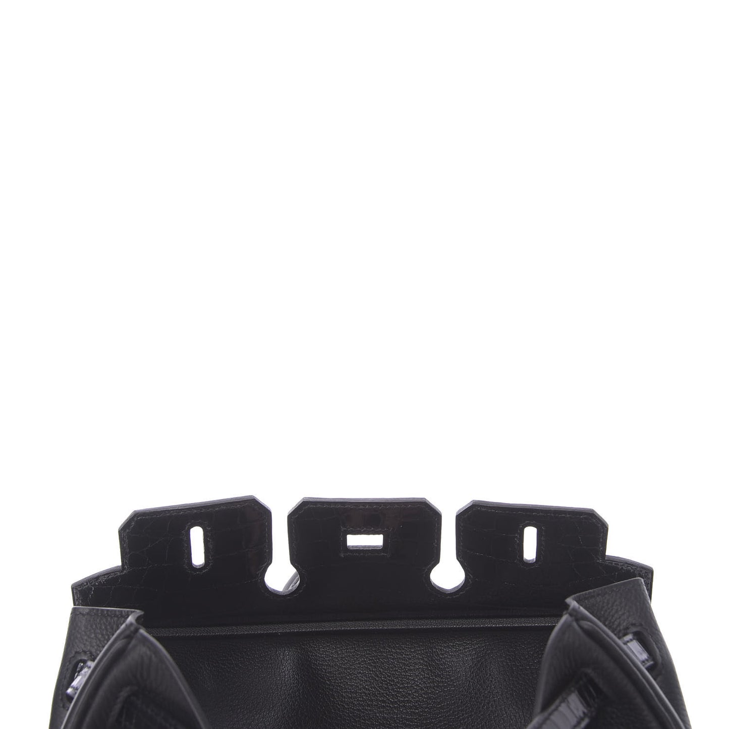 Togo Shiny Niloticus Crocodile Birkin Touch 25 Black