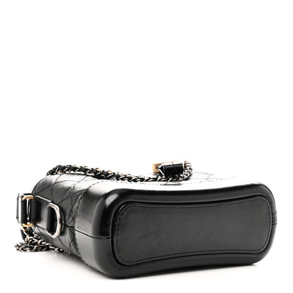 Chanel Aged Calfskin Quilted Small Gabrielle Hobo Black 4 of 11