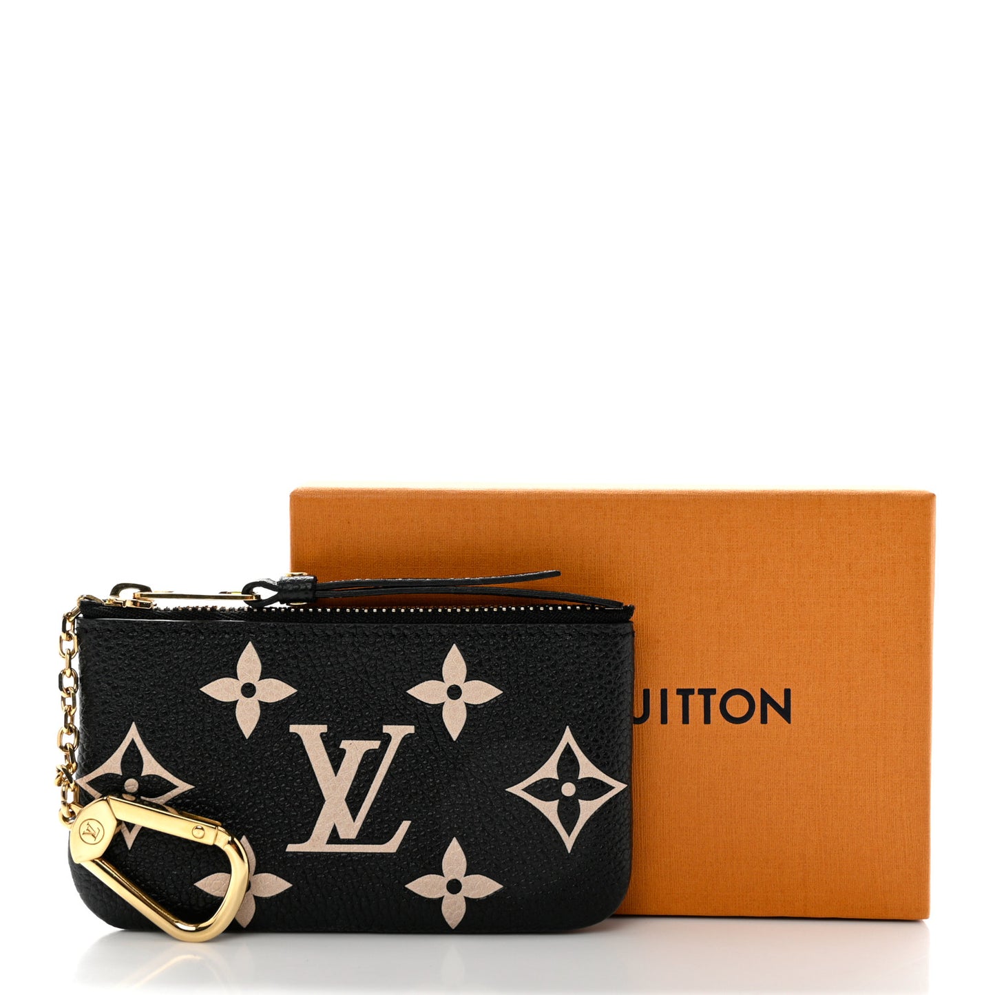 Empreinte Monogram Giant Key Pouch Black Beige